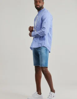 Tommy Jeans - TJM LINEN MIX BND STP SHRT EXT