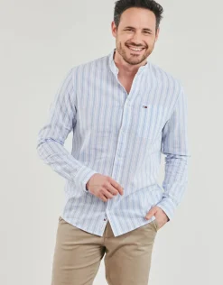 Tommy Jeans - TJM MAO STRIPE LINEN BLEND SHIRT