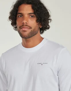 Tommy Jeans - TJM SLIM LINEAR CHST L/S TEE EXT