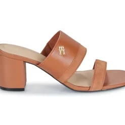 Tommy Hilfiger - LEATHER & SUEDE BLOCK HEEL MULE