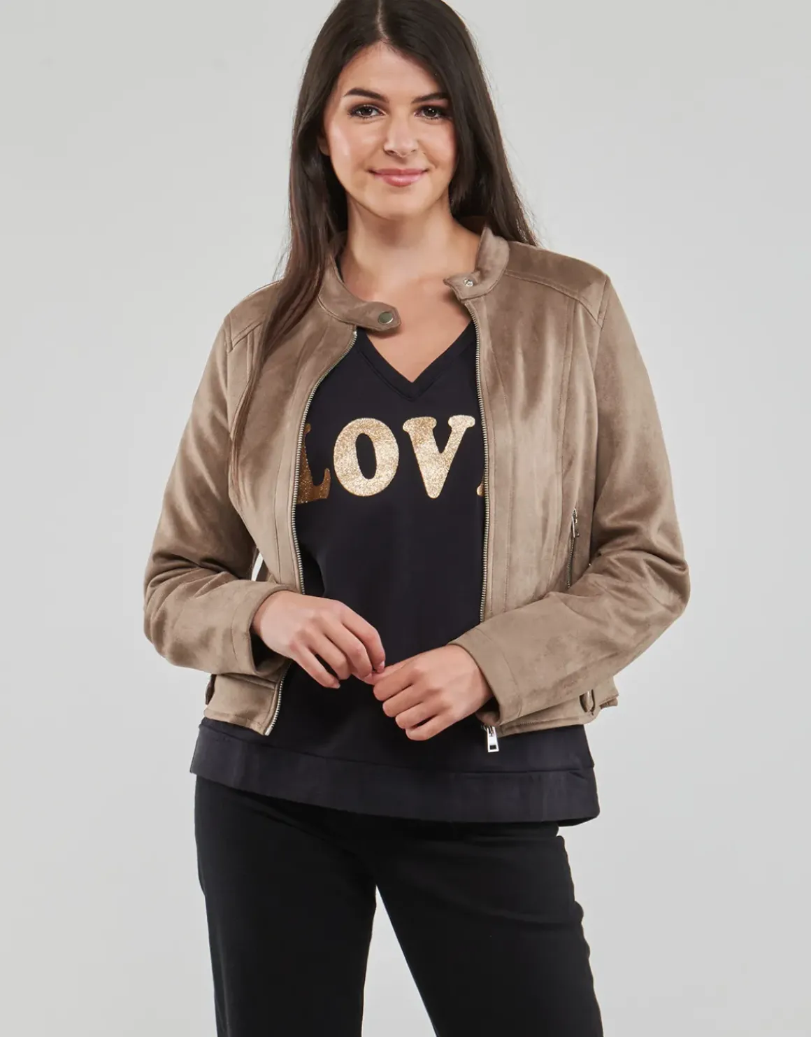 Vero Moda - VMJOSE MARI SHORT FAUX SUEDE JACKET BOOS