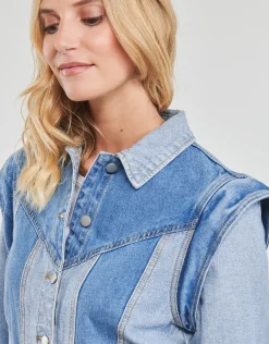 Vila - VIMALUSA L/S 2IN1 DENIM
